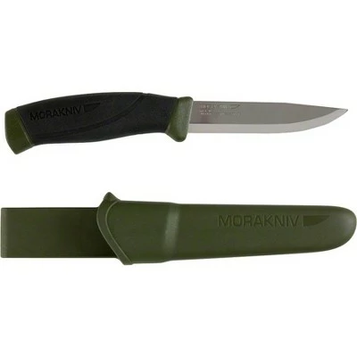 Morakniv Companion Fixed Blade Knife: Green/Black 3 Morakniv Companion Fixed Blade Knife: Green/Black