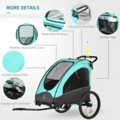 Aosom Child Bike Trailer 3 In1 Foldable Jogger Stroller Baby Stroller with Shock Absorber System 18 Aosom Child Bike Trailer 3 In1 Foldable Jogger Stroller Baby Stroller with Shock Absorber System -US Bikes & Cycling Sales 2023 unnamed file 6880
