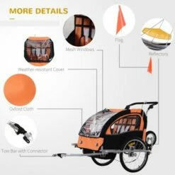 Aosom Elite 360 Swivel 2-In-1 Double Child Two-Wheel Bike Trailer And Jogger with Suspension 19 Aosom Elite 360 Swivel 2-In-1 Double Child Two-Wheel Bike Trailer And Jogger with Suspension -US Bikes & Cycling Sales 2023 unnamed file 6909