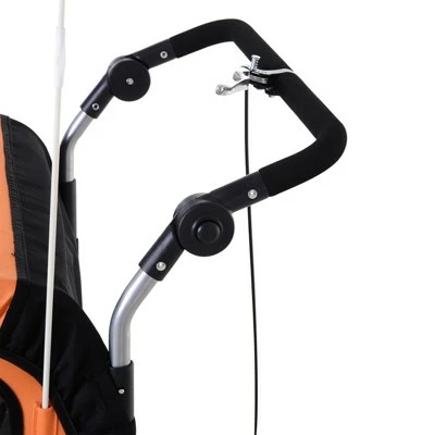 Aosom Elite 360 Swivel 2-In-1 Double Child Two-Wheel Bike Trailer And Jogger with Suspension 9 Aosom Elite 360 Swivel 2-In-1 Double Child Two-Wheel Bike Trailer And Jogger with Suspension - Image 7