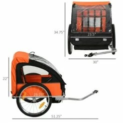 Aosom 2-Seat Kids Child Bicycle Trailer with a Strong Steel Frame and 5-Point Seat Harnesses 14 Aosom 2-Seat Kids Child Bicycle Trailer with a Strong Steel Frame and 5-Point Seat Harnesses -US Bikes & Cycling Sales 2023 unnamed file 6929