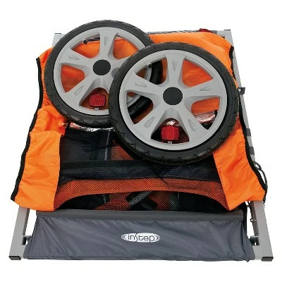 InSTEP Quick and Eazy Bicycle Trailer - Orange/ Gray (Double) 3 InSTEP Quick and Eazy Bicycle Trailer - Orange/ Gray (Double)