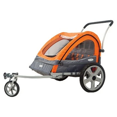 InSTEP Quick and Eazy Bicycle Trailer - Orange/ Gray (Double) 4 InSTEP Quick and Eazy Bicycle Trailer - Orange/ Gray (Double) - Image 2