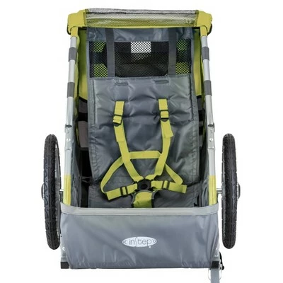 InStep Sync Singleton Bike Trailer - Green & Gray 4 InStep Sync Singleton Bike Trailer - Green & Gray - Image 2
