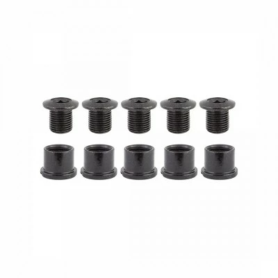 Origin8 Thruster 2x Road Chainring Bolt Set M8x8.5mm Bolt (x5)/M8x8.7mm Nut(x5) 3 Origin8 Thruster 2x Road Chainring Bolt Set M8x8.5mm Bolt (x5)/M8x8.7mm Nut(x5)