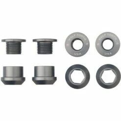 Wolf Tooth 1x Chainring Bolt Set - 6mm, Dual Hex Fittings, Set/4, Gun Metal