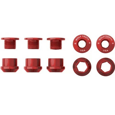 Wolf Tooth 1x Chainring Bolt Set - 6mm, Dual Hex Fittings, Set/5, Orange 4 Wolf Tooth 1x Chainring Bolt Set - 6mm, Dual Hex Fittings, Set/5, Orange - Image 2