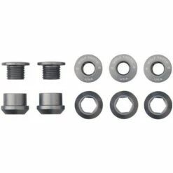 Wolf Tooth 1x Chainring Bolt Set - 6mm, Dual Hex Fittings, Set/5, Gun Metal