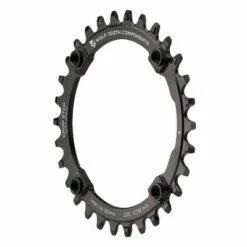Wolf Tooth 104 BCD Aluminum 34T Chainrings, Black, Drop-Stop A, 56g