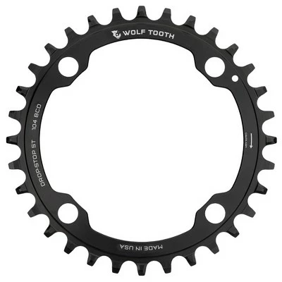 Wolf Tooth 104 BCD Aluminum 38T Chainrings, Black, Drop-Stop A, 66g 5 Wolf Tooth 104 BCD Aluminum 38T Chainrings, Black, Drop-Stop A, 66g - Image 3
