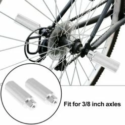 X AUTOHAUX Aluminum Alloy Axle Rear Foot Pegs Footrests for BMX MTB Bicycle Pedals Silver Tone 4.33"x1.50" 1 Pair