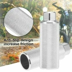 X AUTOHAUX Aluminum Alloy Axle Rear Foot Pegs Footrests for BMX MTB Bicycle Pedals Silver Tone 4.33"x1.50" 1 Pair -US Bikes & Cycling Sales 2023 unnamed file 7294