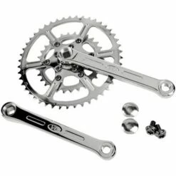 Velo Orange New Rando Crankset - 175mm, 8/9/10-Speed, 46/30t, 50.4 BCD, Square Taper JIS Spindle Interface, Polished