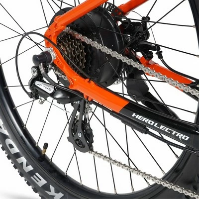 Hero Cycles 27.5" Mountain Electric Bike - Orange/Black 17 Hero Cycles 27.5" Mountain Electric Bike - Orange/Black - Image 16