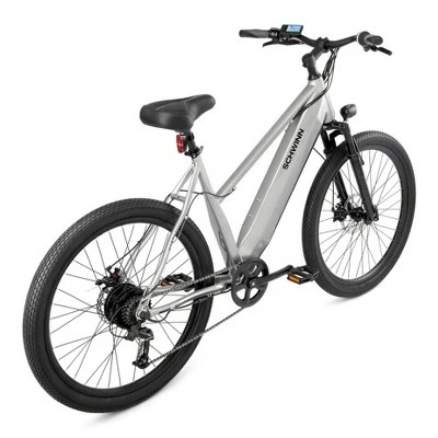 Schwinn Adult Marshall 27.5" Step-Thru Hybrid Electric Bike Gray 5 Schwinn Adult Marshall 27.5" Step-Thru Hybrid Electric Bike Gray - Image 3