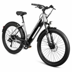 Schwinn Adult Coston CE 27.5" Step-Thru Hybrid Electric Bike Teal