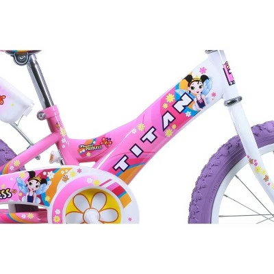 Titan Bikes Titan Flower Princess 16" Kids' BMX Bike - Pink 7 Titan Bikes Titan Flower Princess 16" Kids' BMX Bike - Pink - Image 5