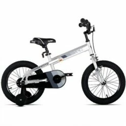 Joystar Whizz Kids Bike, Boys Bicycle for Ages 5-9, 45 to 57 Inches Tall, with Training Wheels, Kickstand, & Coaster Brakes, 18 Inch, Silver