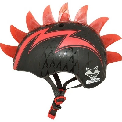 Raskullz LED Bolt Light Up Mohawk Child Helmet - Black/Red 3 Raskullz LED Bolt Light Up Mohawk Child Helmet - Black/Red