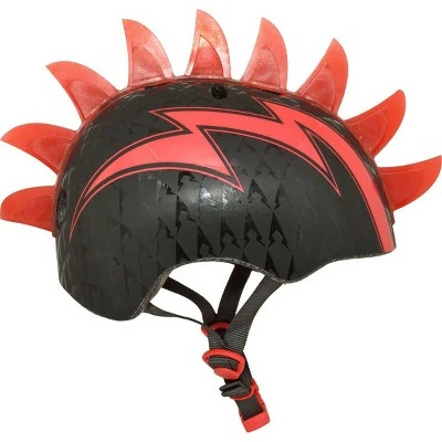 Raskullz LED Bolt Light Up Mohawk Child Helmet - Black/Red 5 Raskullz LED Bolt Light Up Mohawk Child Helmet - Black/Red - Image 3