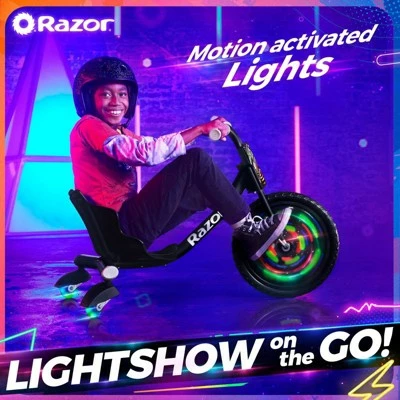 Razor Lightshow RipRider 16" Kids' Trike - Black 4 Razor Lightshow RipRider 16" Kids' Trike - Black - Image 3