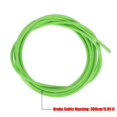 X AUTOHAUX Front Rear Brake Cable Housing 3 Meter 4mm for Mountain Bike Road Bicycle Green 4 X AUTOHAUX Front Rear Brake Cable Housing 3 Meter 4mm for Mountain Bike Road Bicycle Green - Image 2