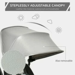 Qaba Baby Tricycle Stroller 4 In 1 Trike w/ Reversible Angle Adjustable Seat Removable Handle Canopy Handrail Belt Storage Footrest Brake Clutch for 1-5 Years Old Grey -US Bikes & Cycling Sales 2023 unnamed file 9720