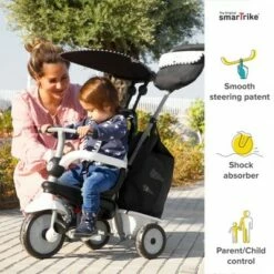 smarTrike 6654200 Kids Adjustable 4 in 1 Vanilla Plus Baby and Toddler Tricycle Push Ride On Toy for ages 15 Months to 3 Years, Black -US Bikes & Cycling Sales 2023 unnamed file 9729