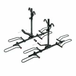Pro-Series Pro Series 63138 Trailer Hitch Mount Folding Modular 2 or 4 Bike Carrier Rack, Fits 2 Inch or 1 1/4 Inch Hitch Receivers, Black